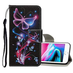 Colored Drawing Pattern Horizontal Flip Leather Case with Holder & Card Slots & Wallet, For iPhone 8 / 7