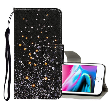 Estuche de cuero con tapa horizontal con patrón de dibujo de colores, con soporte, ranuras para tarjetas y billetera, para iPhone 6 Plus/6s Plus