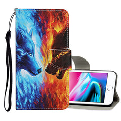 Colored Drawing Pattern Horizontal Flip Leather Case with Holder & Card Slots & Wallet, For iPhone 8 / 7