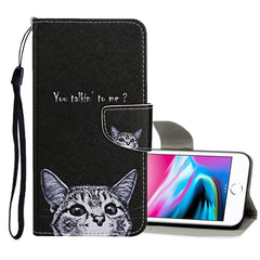 Colored Drawing Pattern Horizontal Flip Leather Case with Holder & Card Slots & Wallet, For iPhone 8 / 7