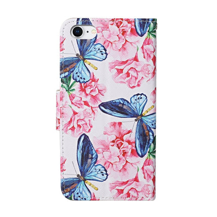 Horizontale Klapphülle aus Leder mit farbigem Zeichenmuster, Halter, Kartenfächern und Geldbörse, für iPhone 6 Plus/6s Plus