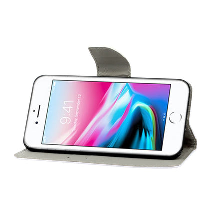 Horizontale Klapphülle aus Leder mit farbigem Zeichenmuster, Halter, Kartenfächern und Geldbörse, für iPhone 6 Plus/6s Plus