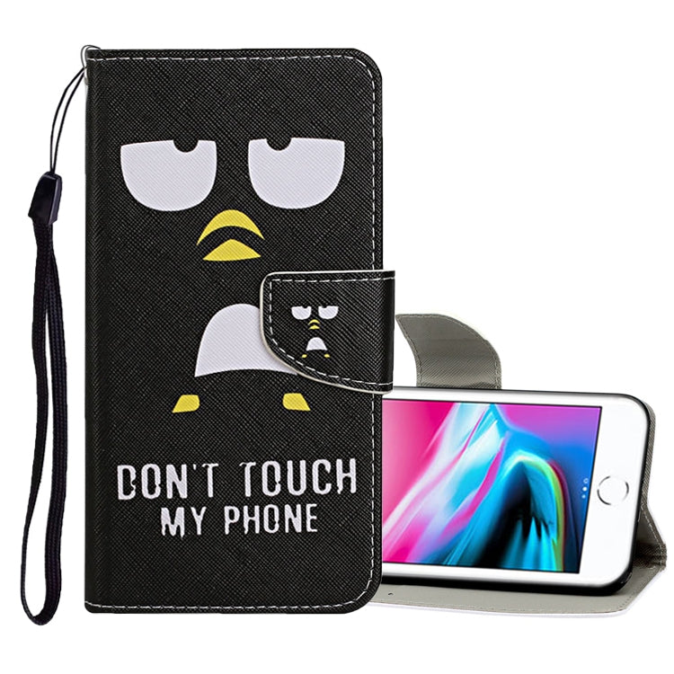 Estuche de cuero con tapa horizontal con patrón de dibujo de colores, con soporte, ranuras para tarjetas y billetera, para iPhone 6 Plus/6s Plus