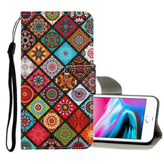 Colored Drawing Pattern Horizontal Flip Leather Case with Holder & Card Slots & Wallet, For iPhone 8 / 7