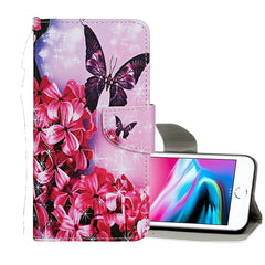 Colored Drawing Pattern Horizontal Flip Leather Case with Holder & Card Slots & Wallet, For iPhone 8 / 7