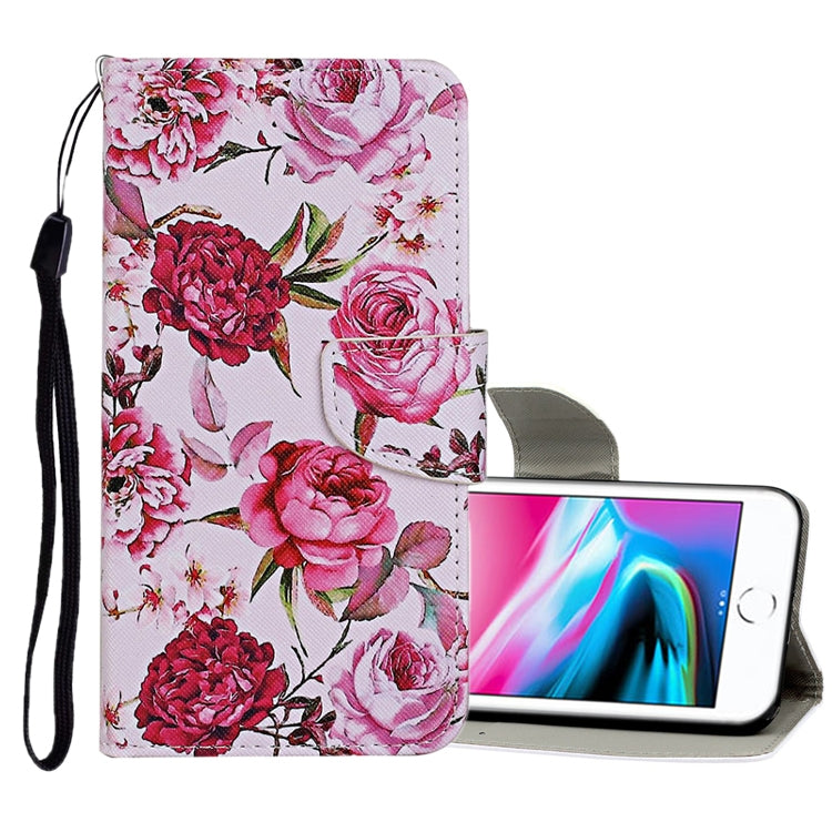 Estuche de cuero con tapa horizontal con patrón de dibujo de colores, con soporte, ranuras para tarjetas y billetera, para iPhone 6 Plus/6s Plus