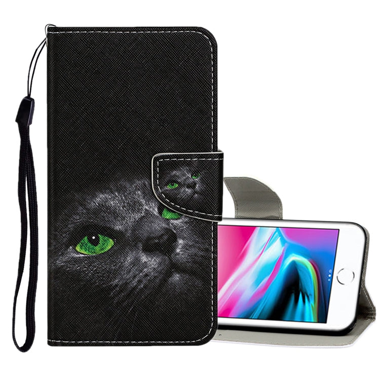 Estuche de cuero con tapa horizontal con patrón de dibujo de colores, con soporte, ranuras para tarjetas y billetera, para iPhone 6 Plus/6s Plus