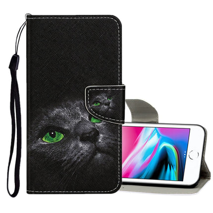 Horizontale Klapphülle aus Leder mit farbigem Zeichenmuster, Halter, Kartenfächern und Geldbörse, für iPhone 6 Plus/6s Plus