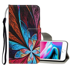 Colored Drawing Pattern Horizontal Flip Leather Case with Holder & Card Slots & Wallet, For iPhone 8 / 7