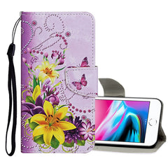 Colored Drawing Pattern Horizontal Flip Leather Case with Holder & Card Slots & Wallet, For iPhone 8 / 7