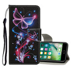 For iPhone 8 Plus / 7 Plus / Fluoreszierender Schmetterling
