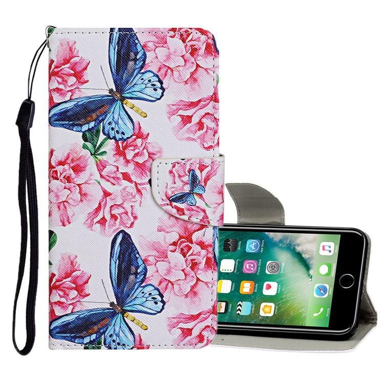 Estuche de cuero con tapa horizontal con patrón de dibujo de colores, con soporte, ranuras para tarjetas y billetera, para iPhone 6 Plus/6s Plus