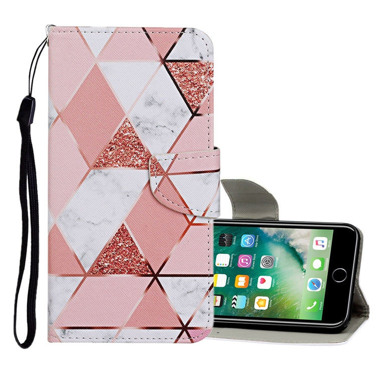 Estuche de cuero con tapa horizontal con patrón de dibujo de colores, con soporte, ranuras para tarjetas y billetera, para iPhone 6 Plus/6s Plus