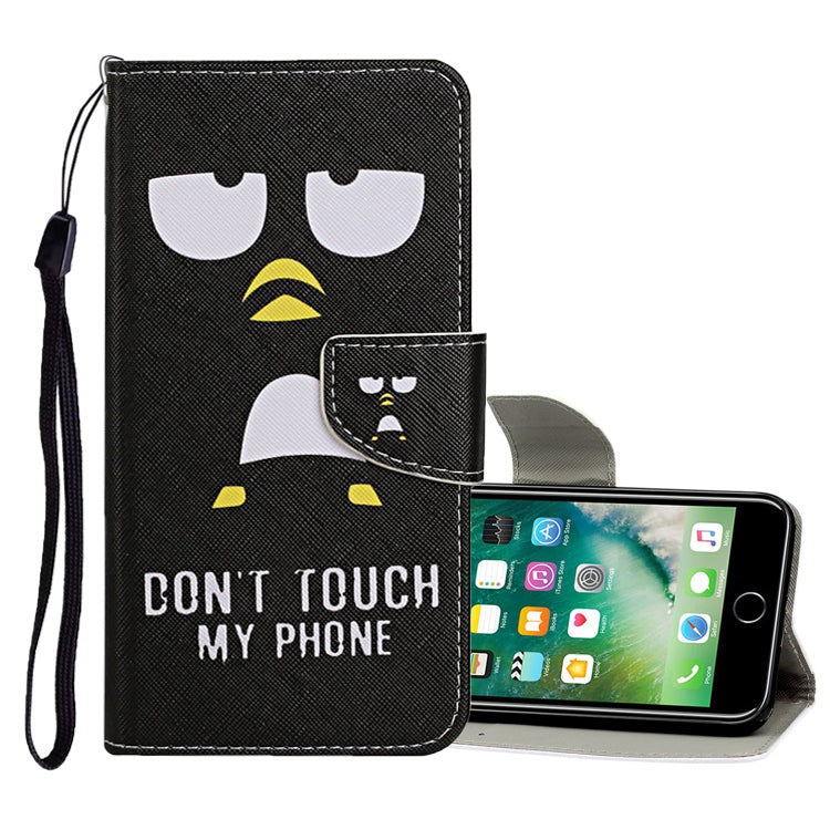 Estuche de cuero con tapa horizontal con patrón de dibujo de colores, con soporte, ranuras para tarjetas y billetera, para iPhone 6 Plus/6s Plus