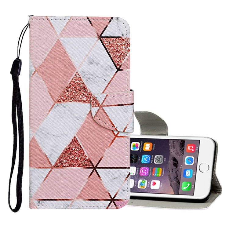 Estuche de cuero con tapa horizontal con patrón de dibujo de colores, ranuras para tarjetas y billetera, para iPhone 6/6s
