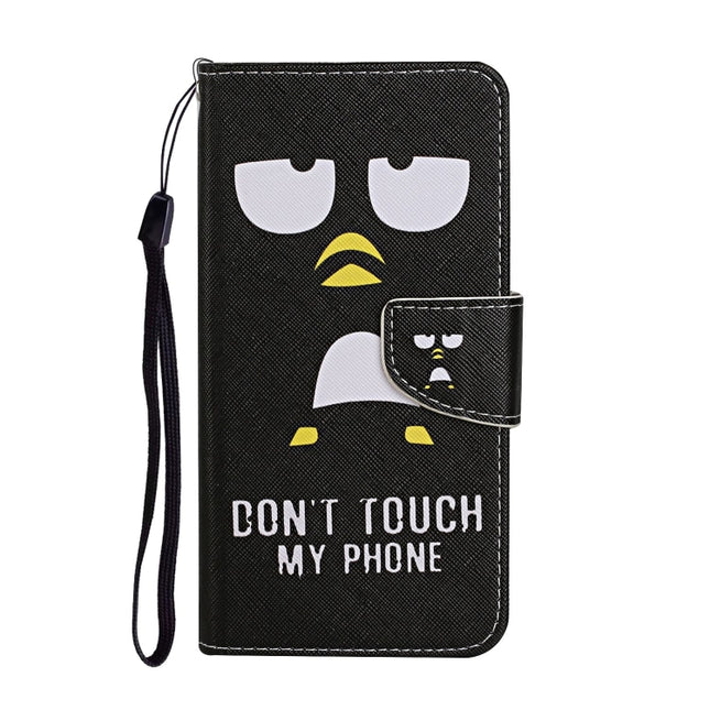 Estuche de cuero con tapa horizontal con patrón de dibujo de colores, ranuras para tarjetas y billetera, para iPhone 6/6s