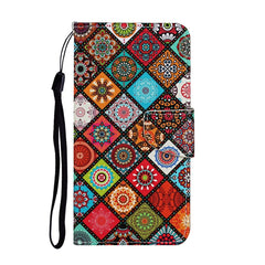 Estuche de cuero con tapa horizontal con patrón de dibujo de colores, ranuras para tarjetas y billetera, para iPhone 6/6s