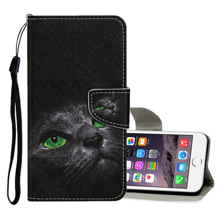 Horizontale Klapphülle aus Leder mit farbigem Zeichenmuster, Halter, Kartenfächern und Geldbörse, für iPhone 6/6s