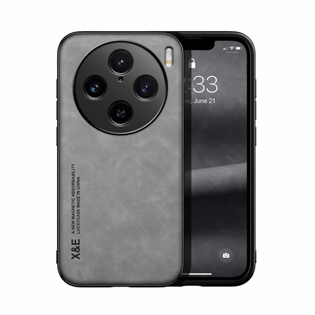 Skin Feel Magnetic Leather Back Phone Case, For vivo X100 Pro, For vivo X100, For vivo iQOO 12, For vivo V29e, For vivo V29e Global, For vivo Y35 4G / Y35+