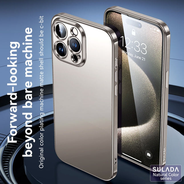 SULADA Electroplating Frosted TPU Phone Case, For iPhone 15