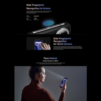 DOOGEE V31GT,  Thermal Imaging Camera, Side Fingerprint, 10800mAh Battery, 6.58 inch Android 13 Dimensity 1080 Octa Core, Network: 5G, OTG, NFC, Support Google Pay, 12GB+256GB