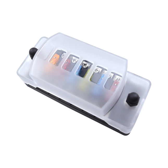 CP-4041 Vertical 6 Way Fuse Block with Fuses and Terminals, Vertical 6 Way
