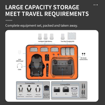 STARTRC Drone Kit Waterproof ABS Suitcase Storage Box, For DJI Mini 4 Pro