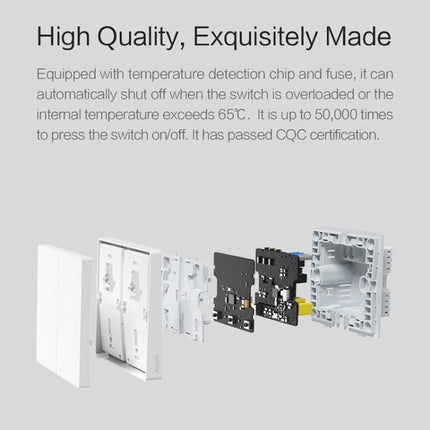 Original Xiaomi Aqara Smart Wall Switch D1,, Single FireWire Single Button Version, Single FireWire Double Button Version, Single FireWire Three Button Version, Zero FireWire Single Button Version, Zero FireWire Double Button Version�������������������...
