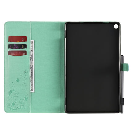 Cat Bee Embossing Pattern Shockproof Table PC Protective Horizontal Flip Leather Case with Card Slots & Wallet & Pen Slot & Sleep / Wake-up Function, For Amazon Kindle Fire HD 10 (2015) / (2017), For Amazon Kindle Paperwhite 4 (2018) / 3 / 2 / 1
