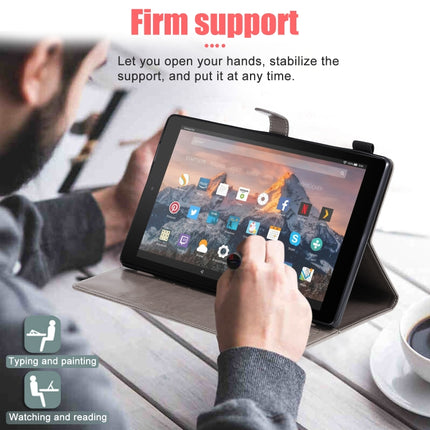 Cat Bee Embossing Pattern Shockproof Table PC Protective Horizontal Flip Leather Case with Card Slots & Wallet & Pen Slot & Sleep / Wake-up Function, For Amazon Kindle Fire HD 10 (2015) / (2017), For Amazon Kindle Paperwhite 4 (2018) / 3 / 2 / 1