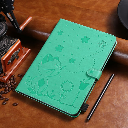 Cat Bee Embossing Pattern Shockproof Table PC Protective Horizontal Flip Leather Case with Card Slots & Wallet & Pen Slot & Sleep / Wake-up Function, For Amazon Kindle Fire HD 10 (2015) / (2017), For Amazon Kindle Paperwhite 4 (2018) / 3 / 2 / 1