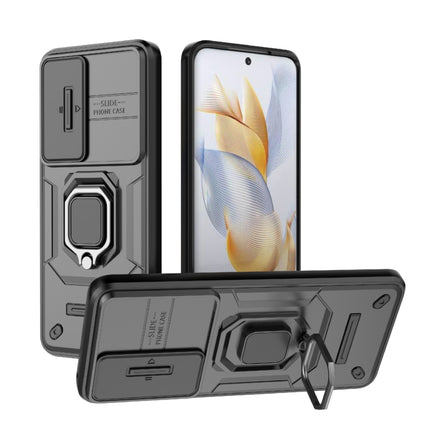 Sliding Camshield TPU + PC Shockproof Phone Case with Holder, For Honor 90 Lite 5G, For Honor 90 5G, For Honor X40 5G