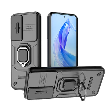 Sliding Camshield TPU + PC Shockproof Phone Case with Holder, For Honor 90 Lite 5G, For Honor 90 5G, For Honor X40 5G