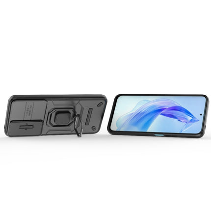 Sliding Camshield TPU + PC Shockproof Phone Case with Holder, For Honor 90 Lite 5G, For Honor 90 5G, For Honor X40 5G