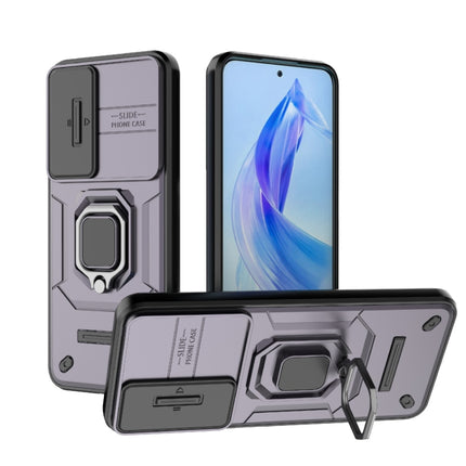 Sliding Camshield TPU + PC Shockproof Phone Case with Holder, For Honor 90 Lite 5G, For Honor 90 5G, For Honor X40 5G
