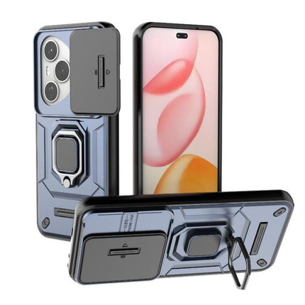 Sliding Camshield TPU + PC Shockproof Phone Case with Holder, For Honor X70 5G, For Honor 400 Pro 5G Global 160.8mm, For Honor 400 Lite 5G Global, For Honor 400 5G Global 156.5mm