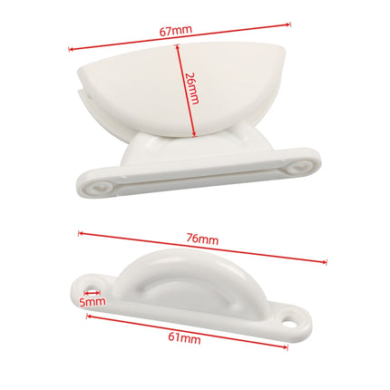 A8627 2 Pair RV Hatch Semi-circular Retainer Kit with Screws