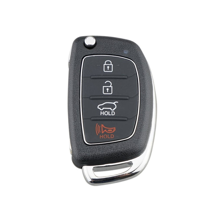 4-button Folding Car Key Shell with Metal Edge Solaris ix35 ix4 Santa For Hyundai Sonata 2014-2017 / Tucson 2016-2019 /  Santa Fe 2013-2016, For Hyundai 4-button Solaris ix35 ix4