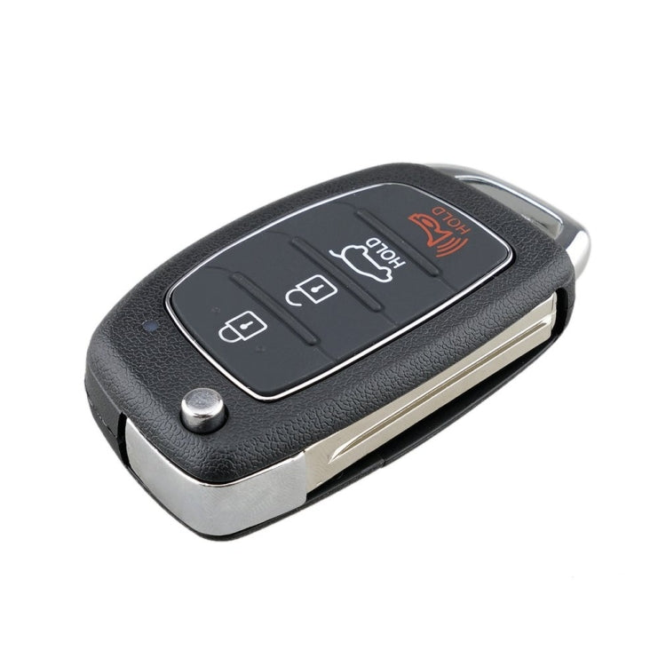 4-button Folding Car Key Shell with Metal Edge Solaris ix35 ix4 Santa For Hyundai Sonata 2014-2017 / Tucson 2016-2019 /  Santa Fe 2013-2016