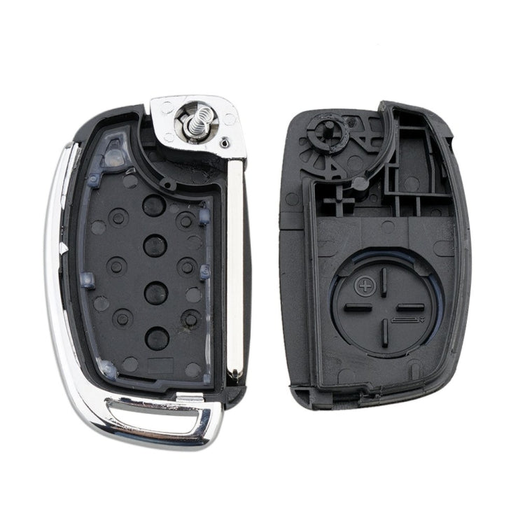 4-button Folding Car Key Shell with Metal Edge Solaris ix35 ix4 Santa For Hyundai Sonata 2014-2017 / Tucson 2016-2019 /  Santa Fe 2013-2016