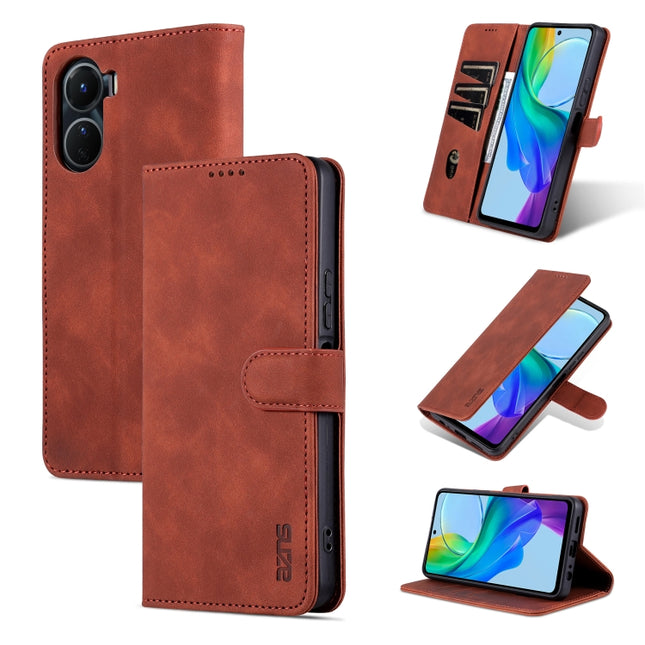 AZNS Skin Feel Calf Texture Flip Leather Phone Case, For vivo Y35 5G/Y56 5G/Y02s 4G/Y16 4G