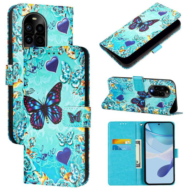 Colored Drawing Pattern Plain Weave Leather Phone Case, For Huawei nova 13 Pro, For Huawei nova 13 / nova 12, For Huawei Mate 60