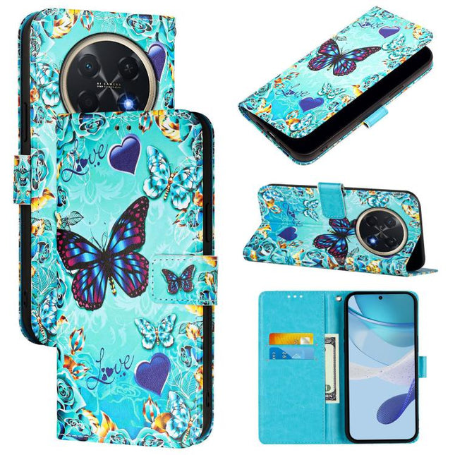 Colored Drawing Pattern Plain Weave Leather Phone Case, For Huawei Pura 90 Pro Max, For Huawei Pura 90 Pro, For Huawei Mate 70 Air