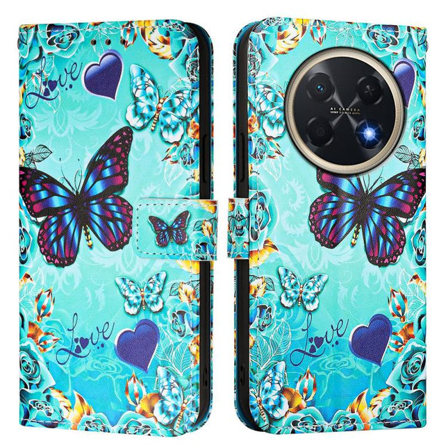 Colored Drawing Pattern Plain Weave Leather Phone Case, For Huawei Pura 90 Pro Max, For Huawei Pura 90 Pro, For Huawei Mate 70 Air