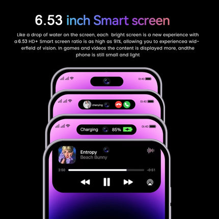i15 Pro Max / U18, 6.53 inch Screen, Face Identification, Android 9.1 SC7731E Quad Core, Network: 3G, Dual SIM, i15 Pro Max / U18 2GB+16GB