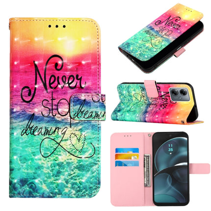 3D Painting Horizontal Flip Leather Phone Case, For Motorola Edge 40 Neo, For Motorola Moto G14, For Motorola Moto G Stylus 4G 2023