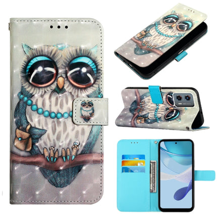 3D Painting Horizontal Flip Leather Phone Case, For Motorola Moto E13, For Motorola Moto G73, For Motorola Moto G 5G 2023