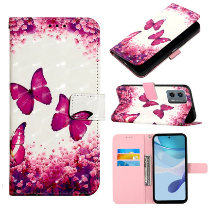 3D Painting Horizontal Flip Leather Phone Case, For Motorola Moto E13, For Motorola Moto G73, For Motorola Moto G 5G 2023