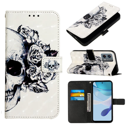 3D Painting Horizontal Flip Leather Phone Case, For Motorola Moto E13, For Motorola Moto G73, For Motorola Moto G 5G 2023