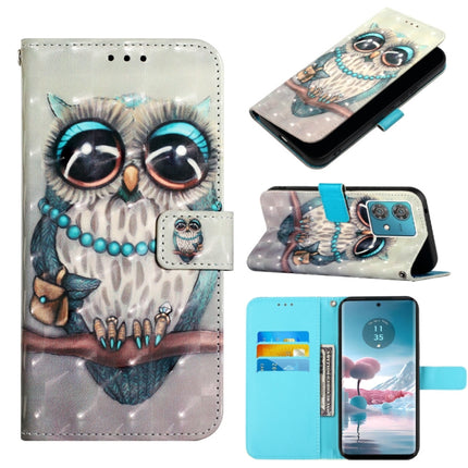 3D Painting Horizontal Flip Leather Phone Case, For Motorola Edge 40 Neo, For Motorola Moto G14, For Motorola Moto G Stylus 4G 2023